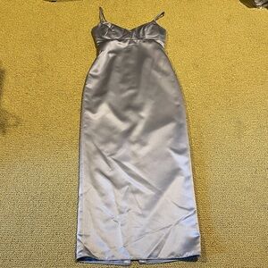 Alfred Angelo Silver Satin Gown